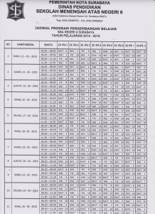 JADWAL PENDALAMAN